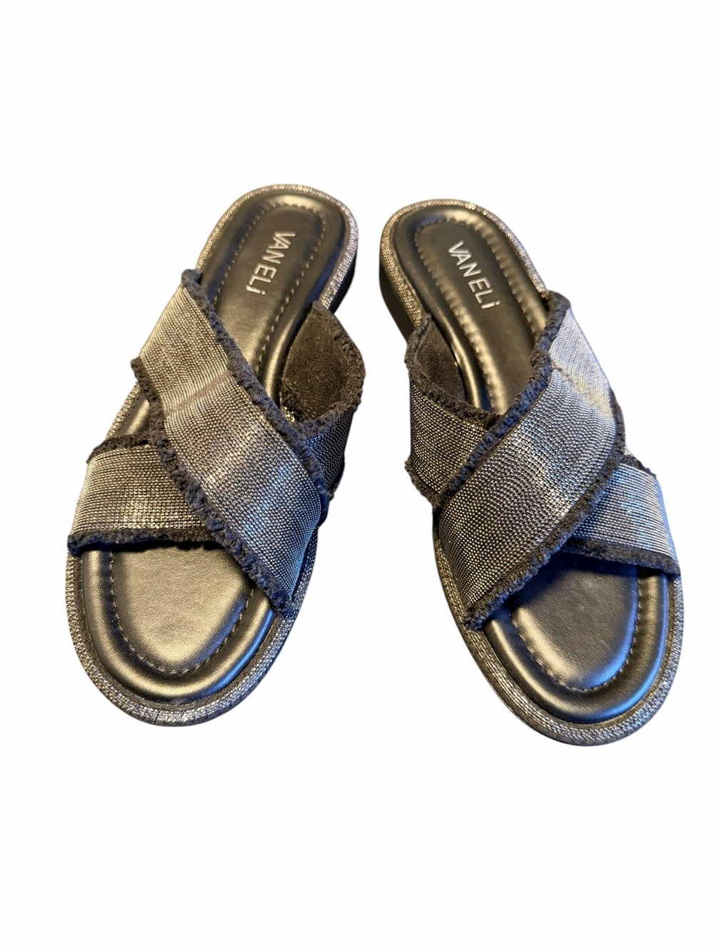 VANELi Bogie Slide Sandal-Metallic Charcoal Cross-Band Size 7M - Picture 4 of 7